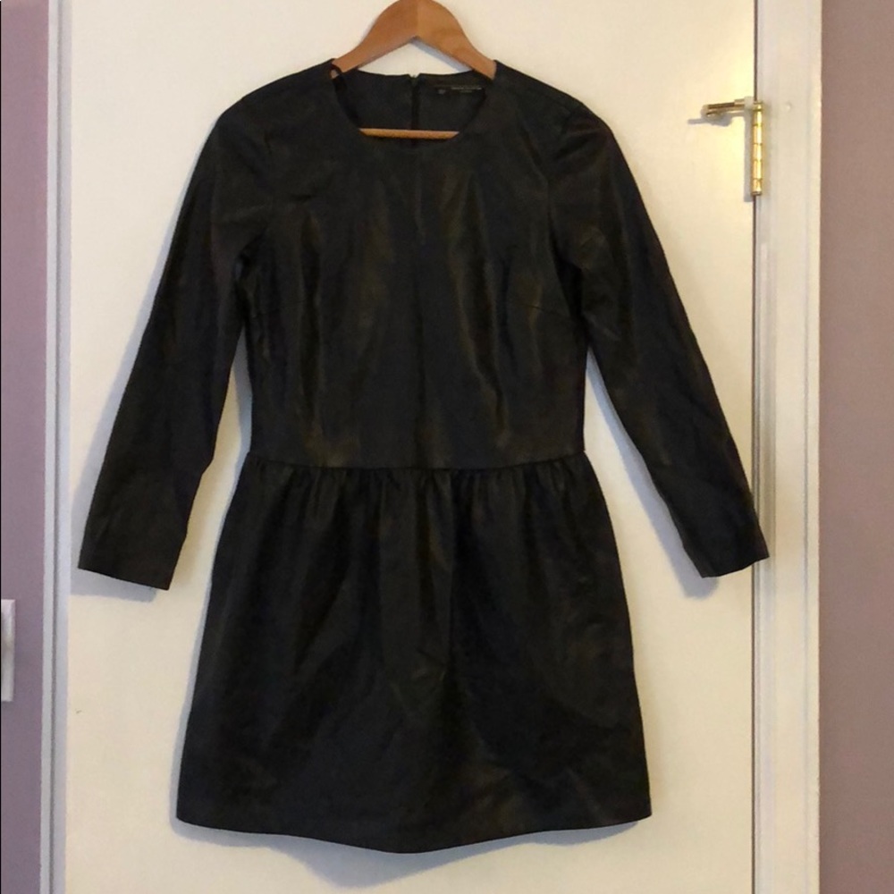 Faux leather dress
